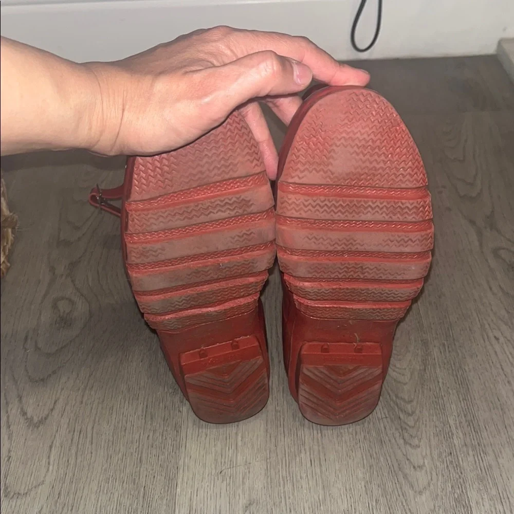 Hunter Red Tall Rain Boots